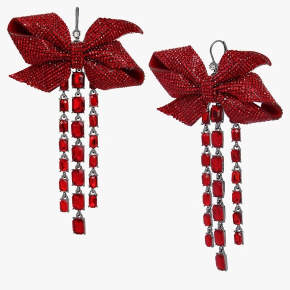 Betsey Johnson Jewelry - Betsey Johnson Womens Pavé Bow Earrings 🎀